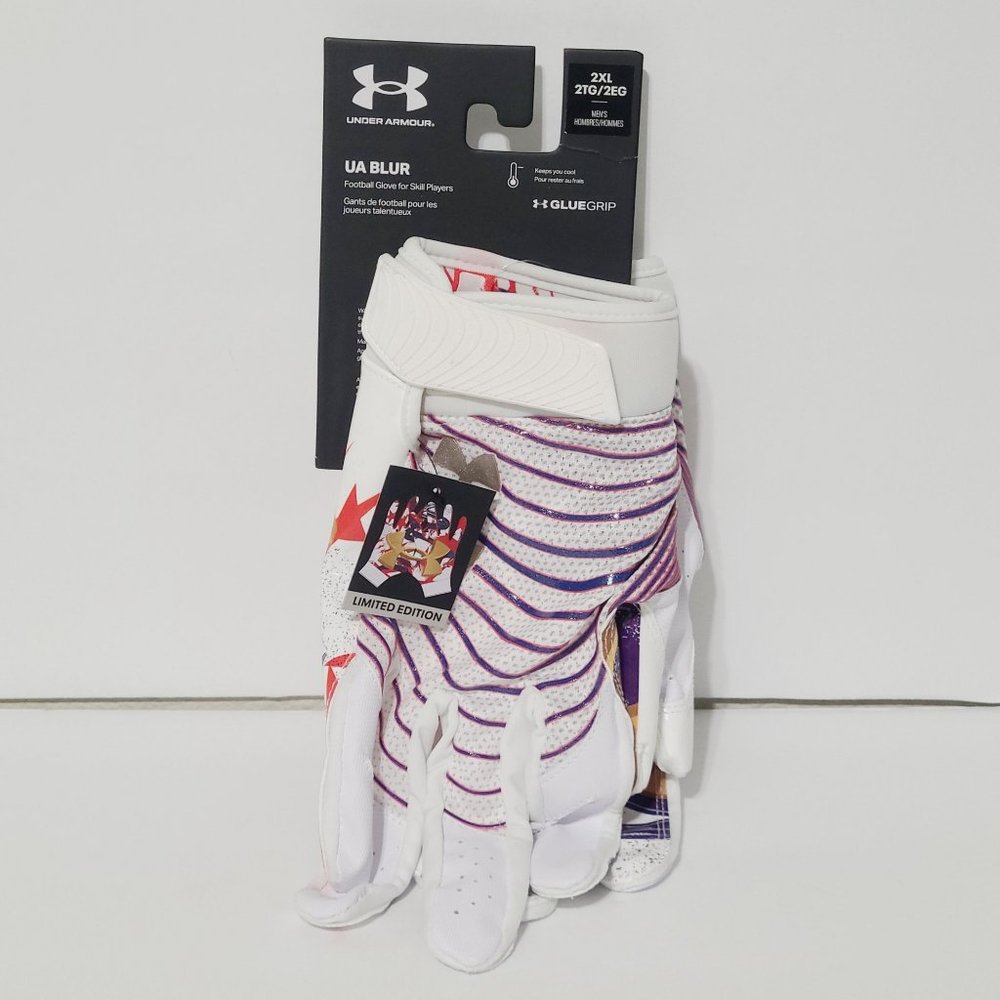 Under Armour UA Blur Limited Edition Football Gloves 1360947-101 Size 2XL